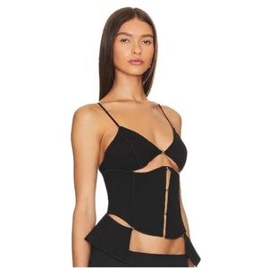BEC + BRIDGE cutout corset top black Sz large